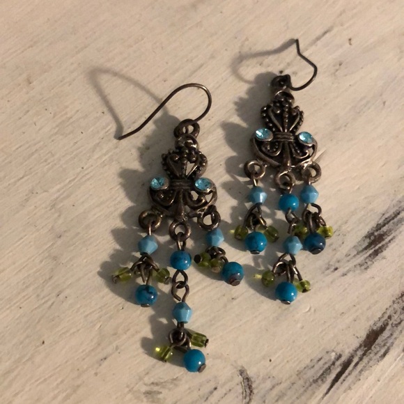 * eaRrings * turquoise * dangly - Picture 1 of 6